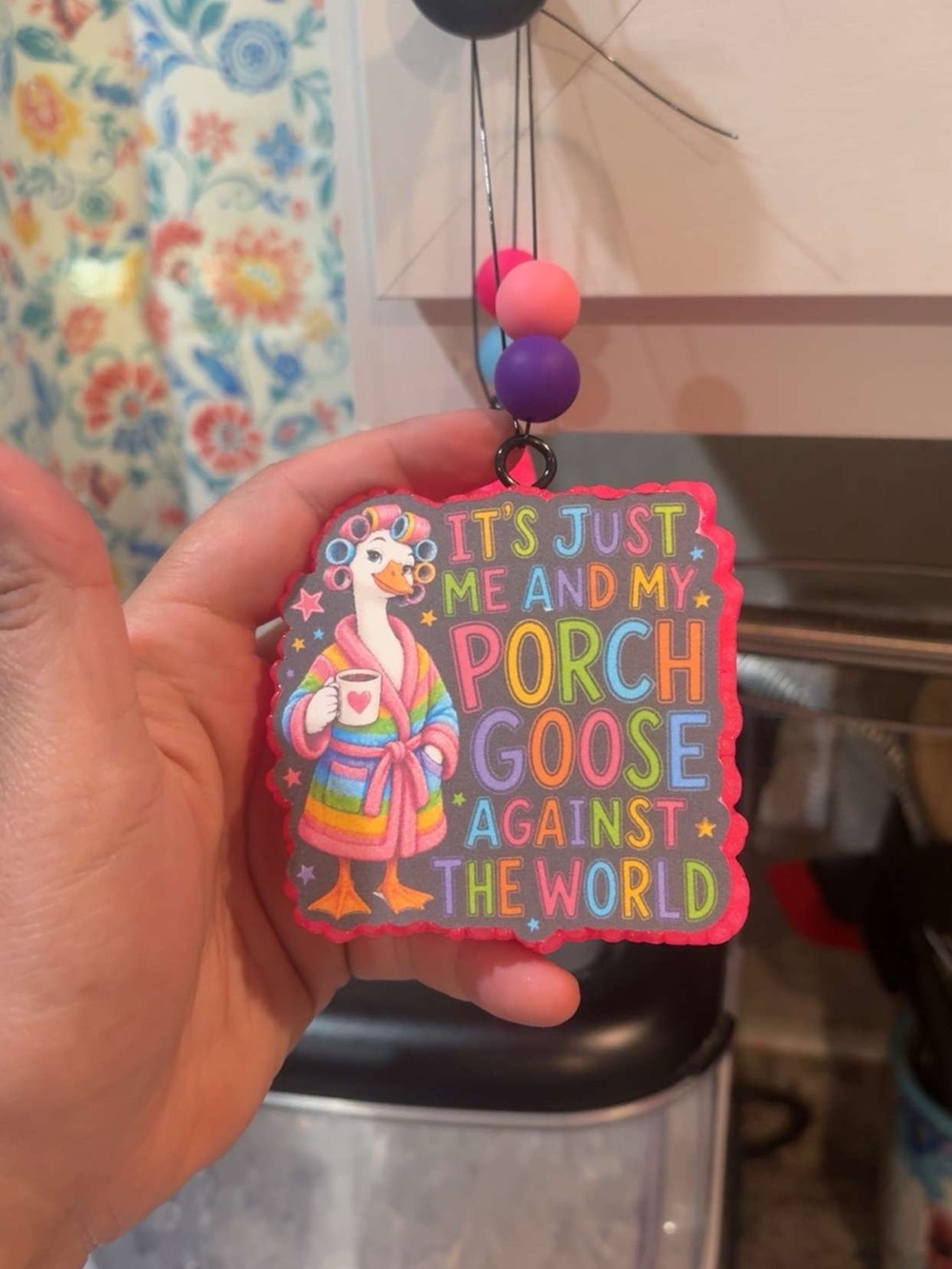 Porch Goose Colorful Silicone Car freshie- Pink Multi